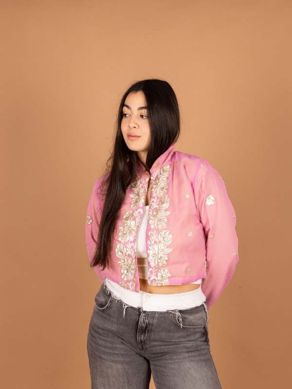 CHAQUETA CROP TESORO S/M 080