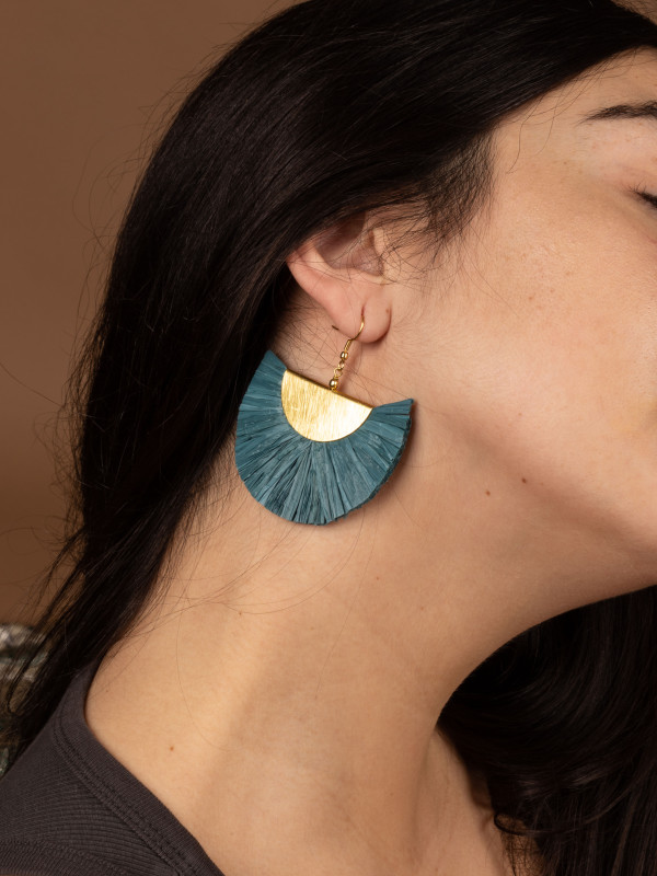BLUE ABANICO EARRINGS