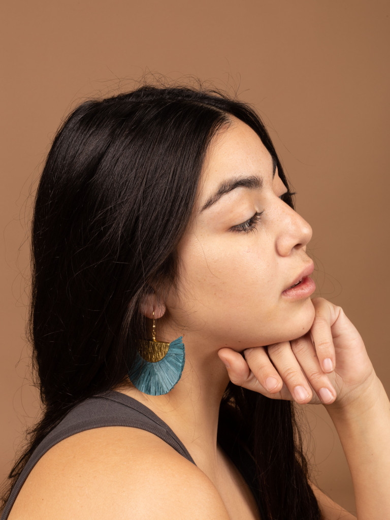 BLUE ABANICO EARRINGS