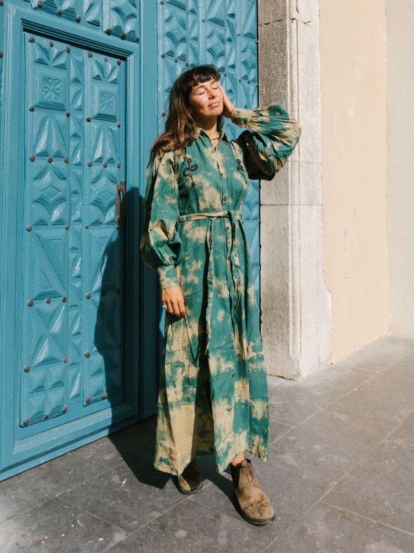 THE YEAR OF THE SNAKE ROCK GREEN DRESS