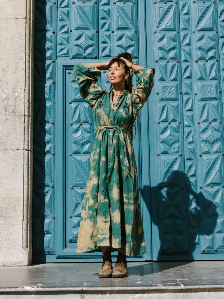 THE YEAR OF THE SNAKE ROCK GREEN DRESS