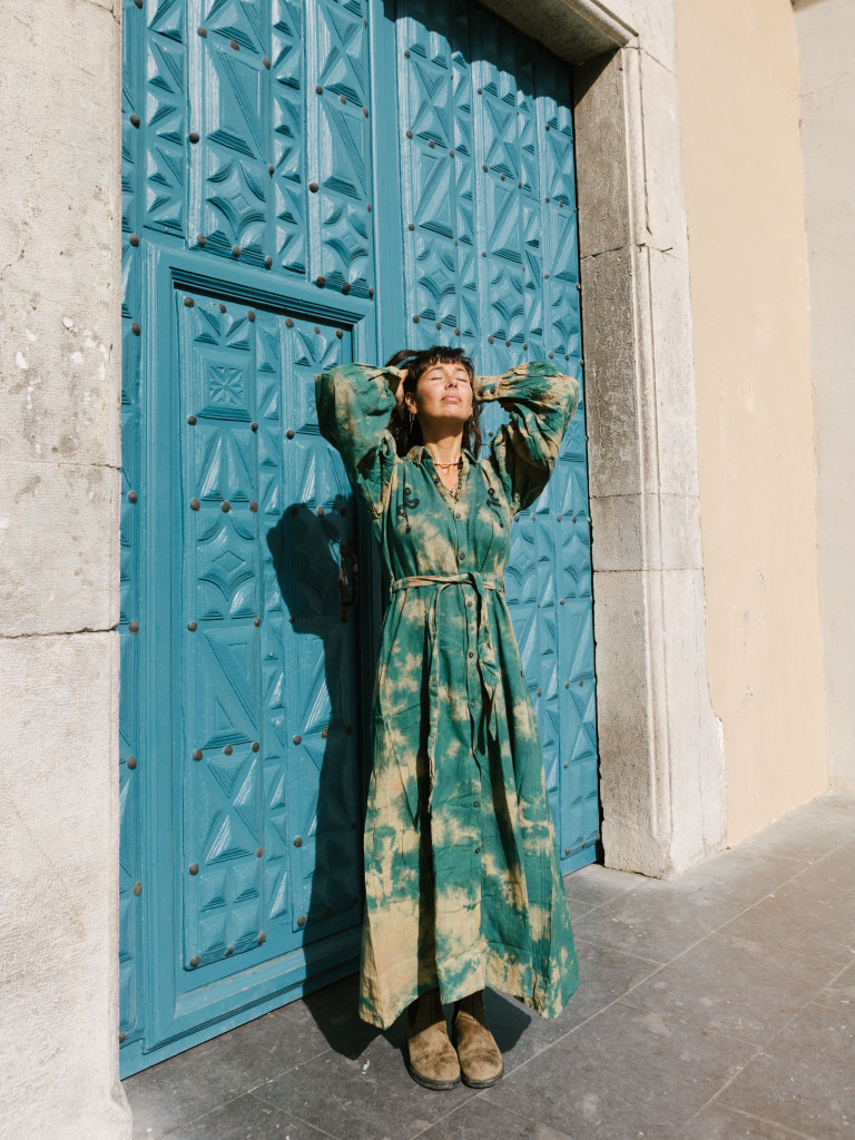 THE YEAR OF THE SNAKE ROCK GREEN DRESS