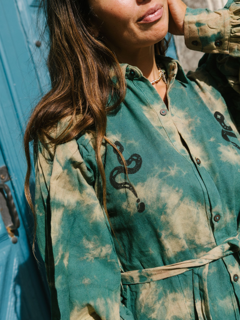 THE YEAR OF THE SNAKE ROCK GREEN DRESS