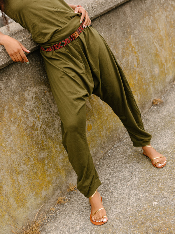 GREEN BAGGY TROUSER 2