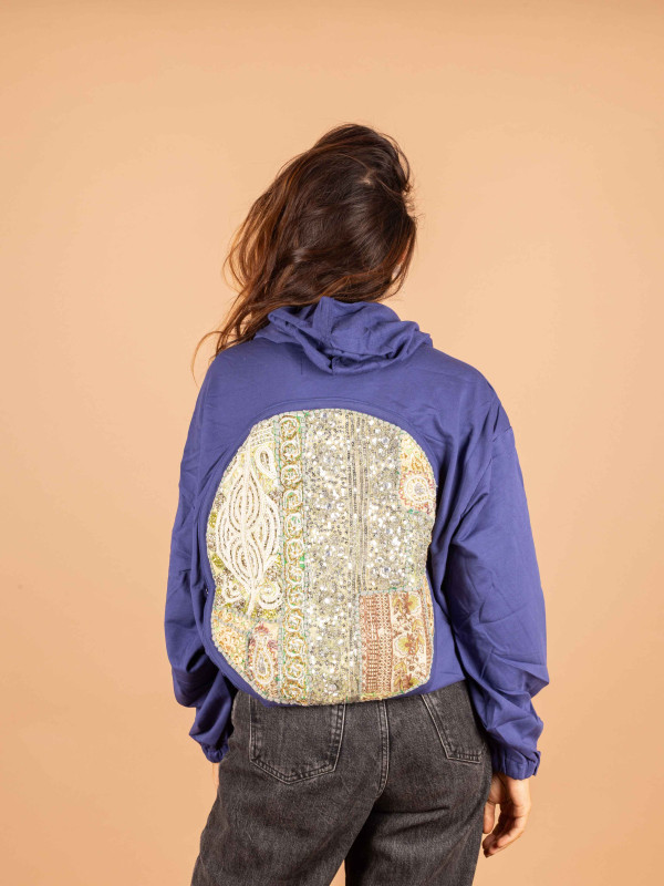 VINTAGE BLUE MIRRORS HOODIE 018