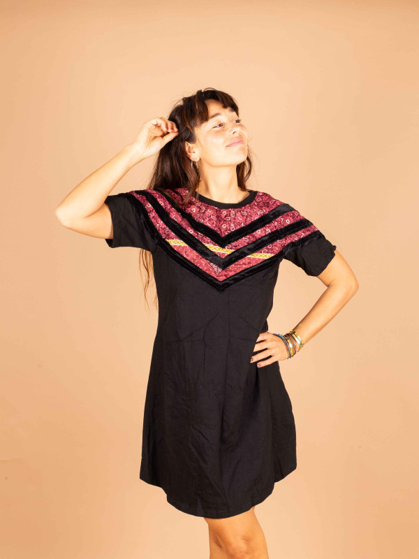 FOLKLORICO DRESS SHORT 034