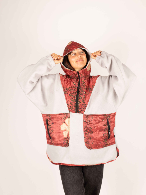 HOODIE FLEECE SAJA GREY 25