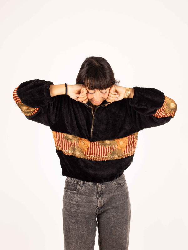 PEÑALARA TEDDY CROP HOODIE 045