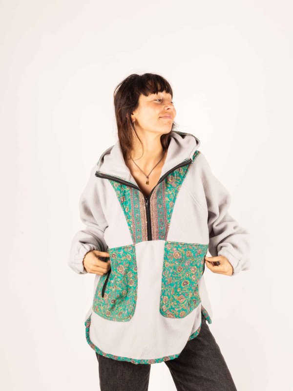 HOODIE FLEECE SAJA GREY 35