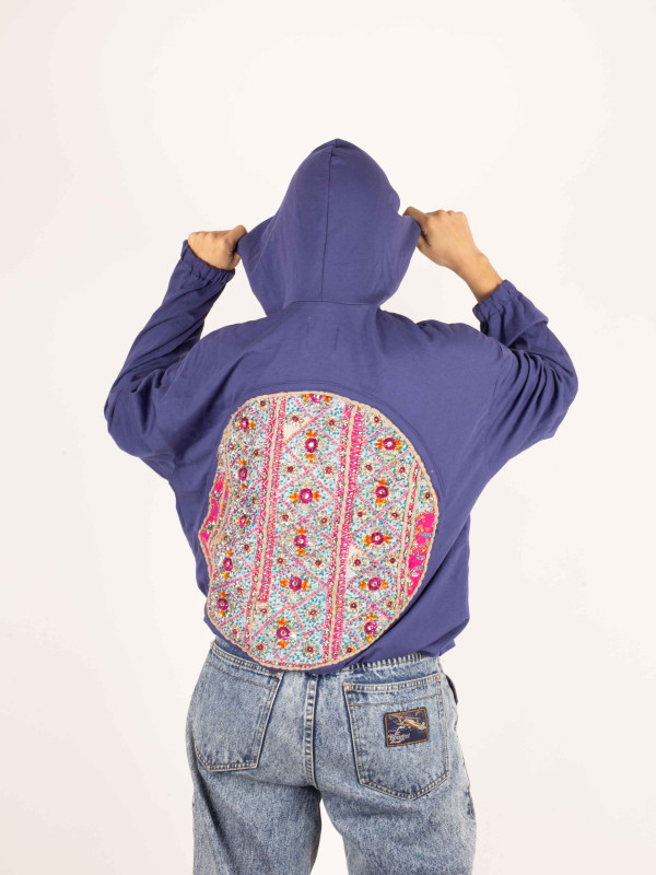 VINTAGE BLUE MIRRORS HOODIE 020