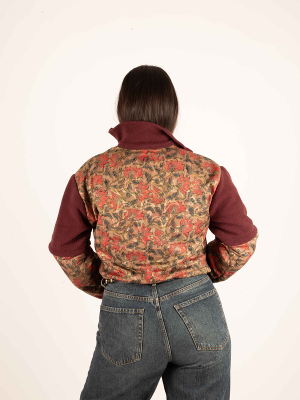 PIRINEOS FLEECE HOODIE MAROON 01 2