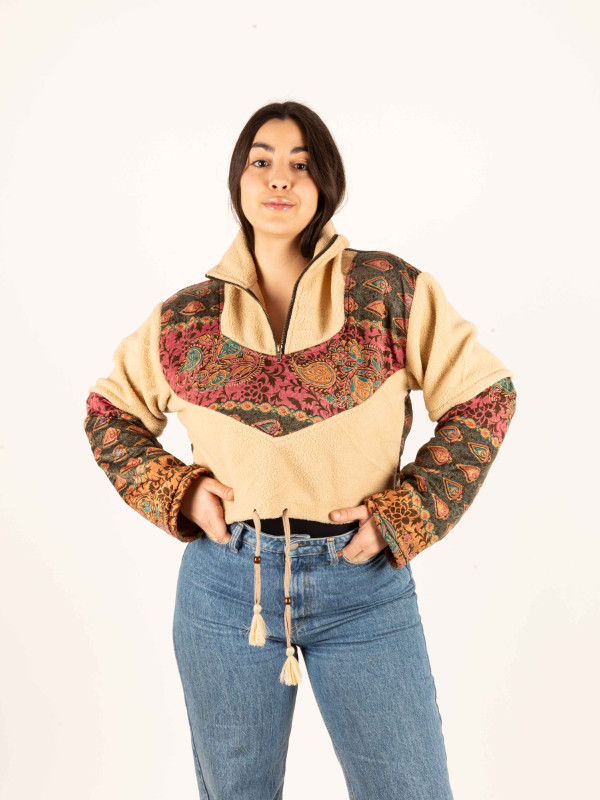 SUDADERA POLAR PIRINEOS CREAM 05