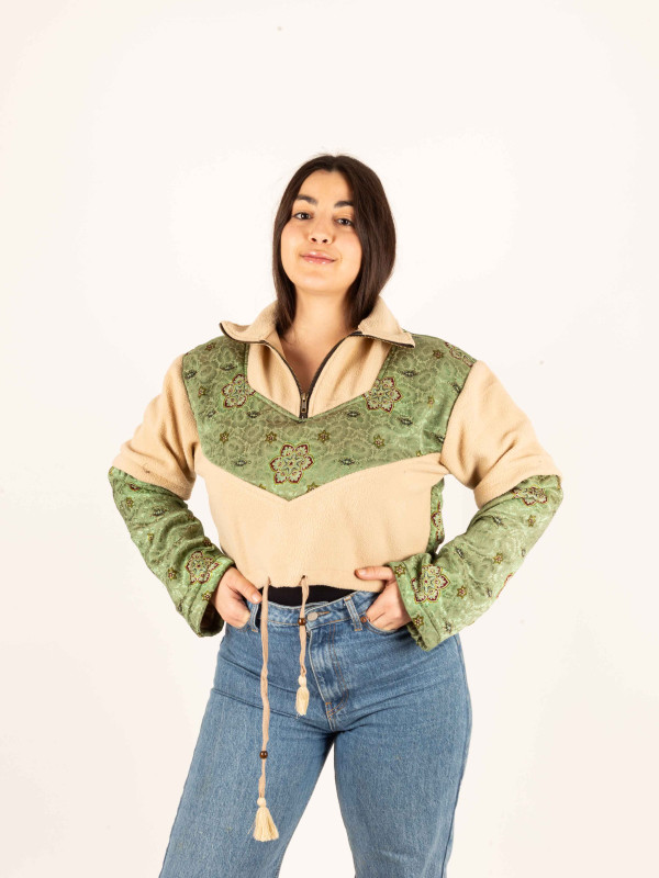 PIRINEOS FLEECE HOODIE CREAM 08