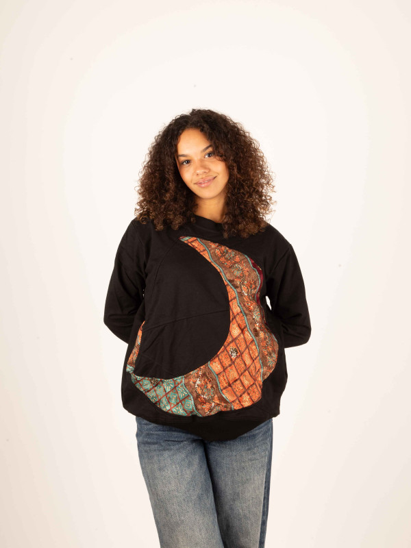 SUN AND MOON BLACK SWEATSHIRT 08