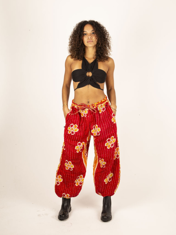 RECYCLED QUILT TROUSERS 012