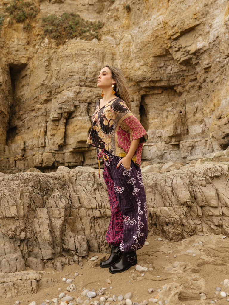 RECYCLED QUILT TROUSERS 016