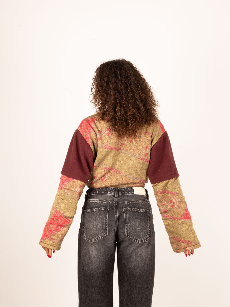 PIRINEOS FLEECE HOODIE MAROON 027