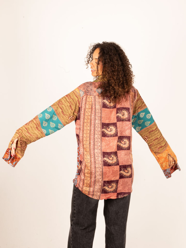 PATCHWORK KATHA SHIRT LONG 050 2