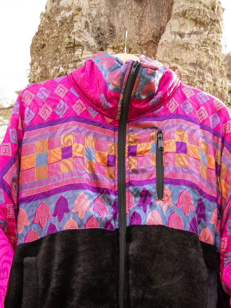 CHAQUETA RIAÑO TEDDY CROP BLACK 48