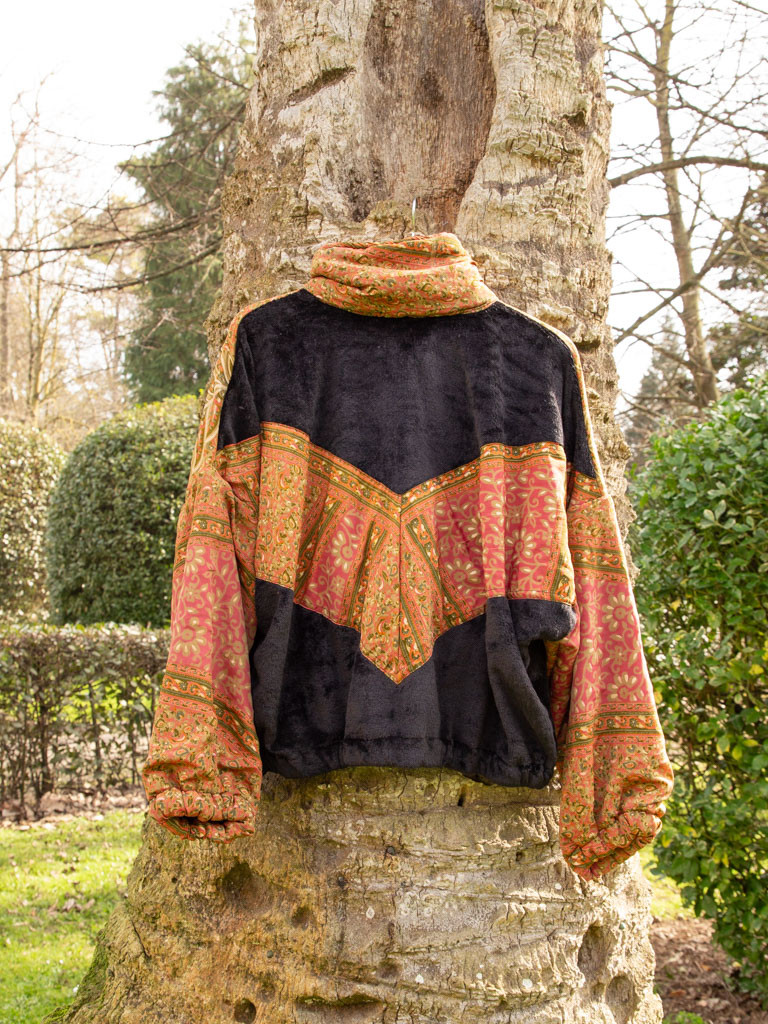 CHAQUETA RIAÑO TEDDY CROP BLACK 51