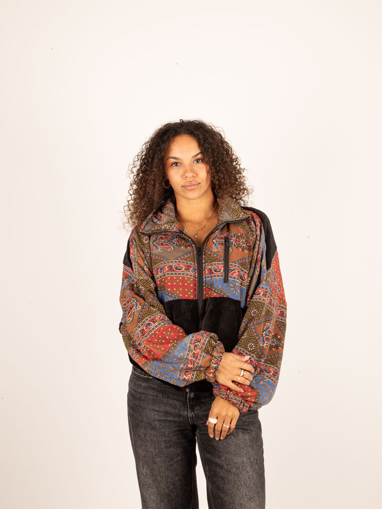 CHAQUETA RIAÑO TEDDY CROP BLACK 66