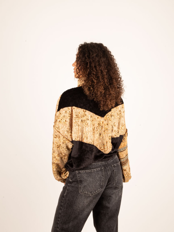 CHAQUETA RIAÑO TEDDY CROP BLACK 67 2