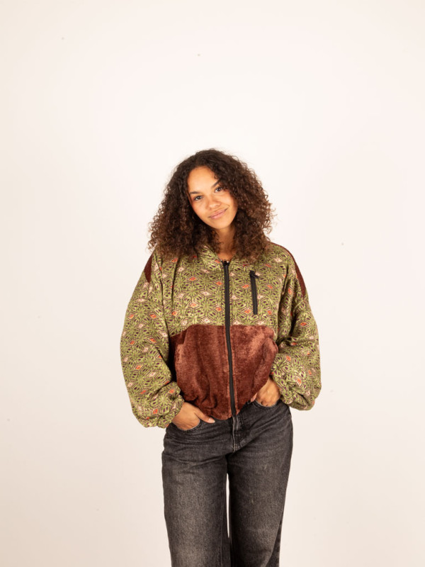 CHAQUETA RIAÑO TEDDY CON CAPUCHA CHOCOLAT 02