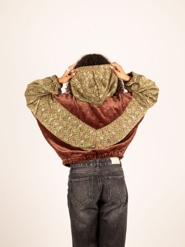 RIAÑO TEDDY HOODED JACKET CHOCOLAT 02 2