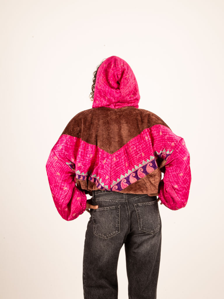 CHAQUETA RIAÑO TEDDY CON CAPUCHA...