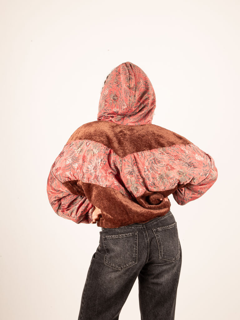 RIAÑO TEDDY HOODED JACKET CHOCOLAT 05