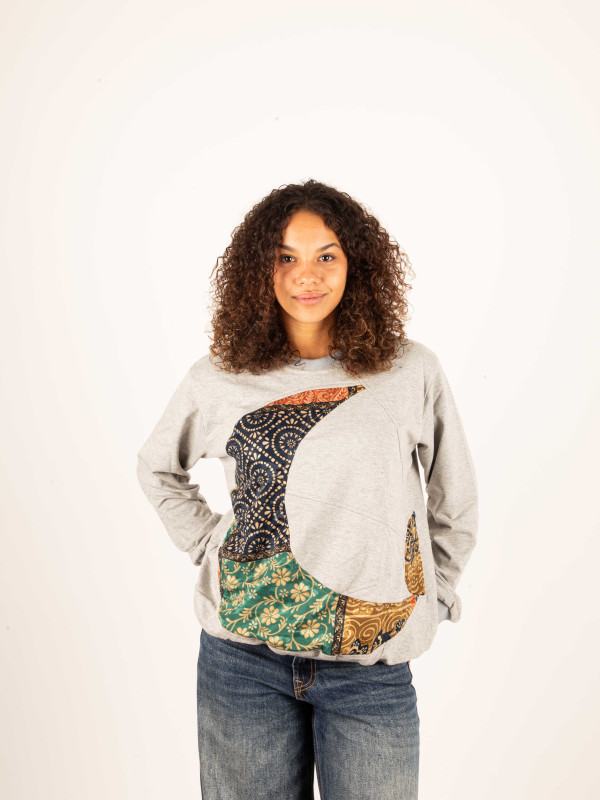 SUDADERA SOL Y LUNA GREY 010