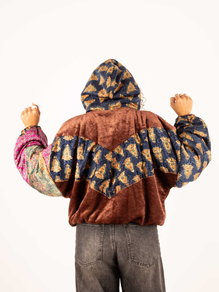 RIAÑO TEDDY HOODED JACKET CHOCOLAT 08