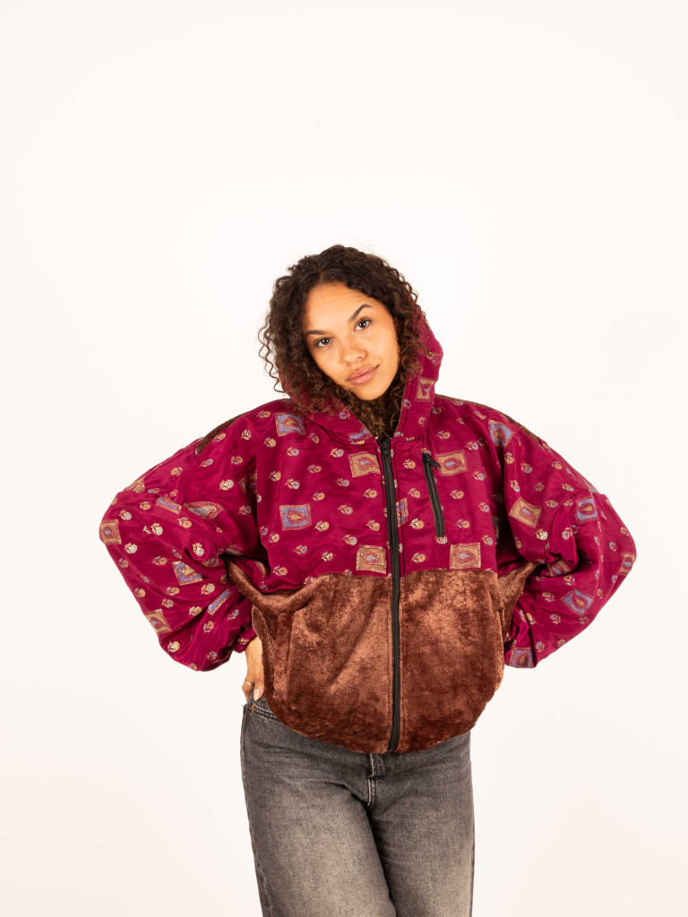 RIAÑO TEDDY HOODED JACKET CHOCOLAT 09