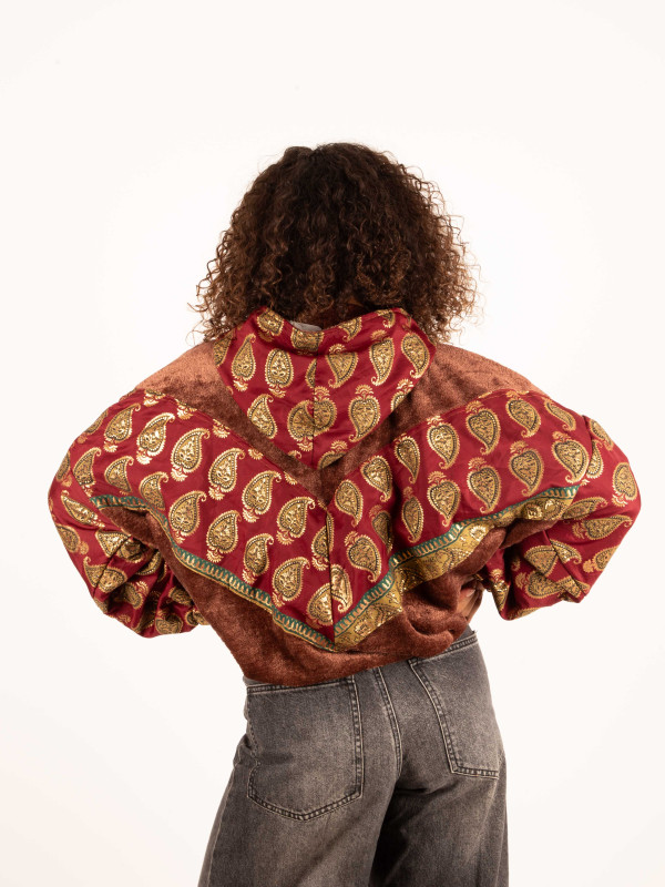 RIAÑO TEDDY HOODED JACKET CHOCOLAT 011 2