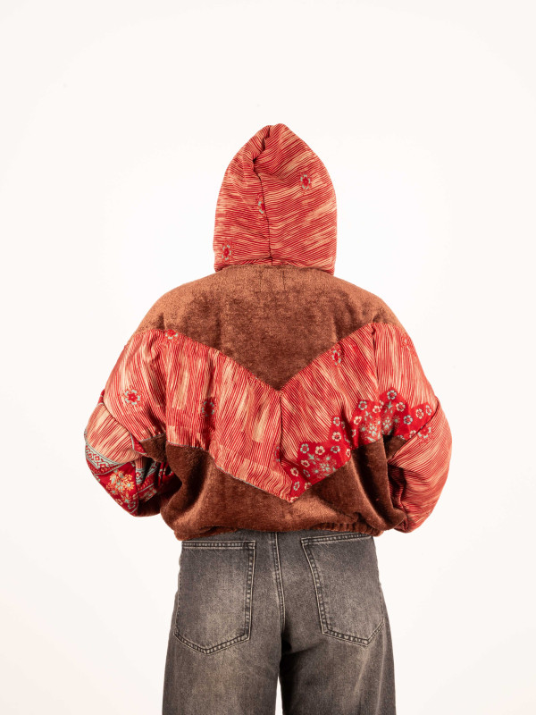 CHAQUETA RIAÑO TEDDY CON CAPUCHA CHOCOLAT 014 2