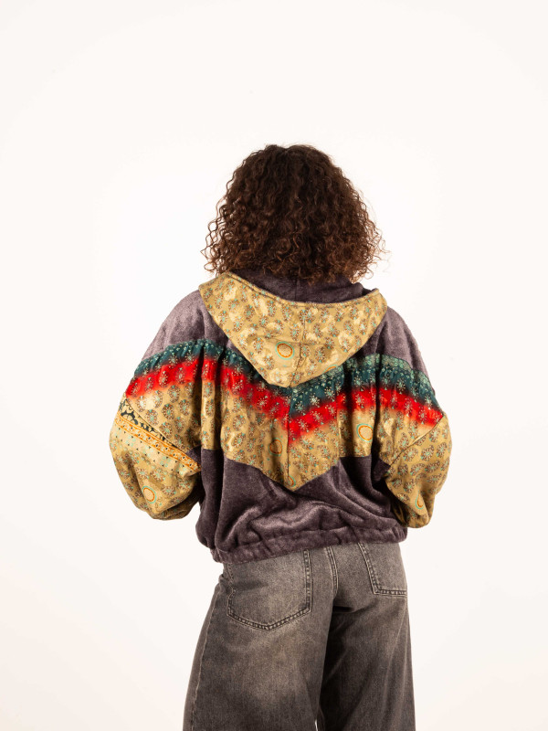 CHAQUETA RIAÑO TEDDY CON CAPUCHA GREY 010 2