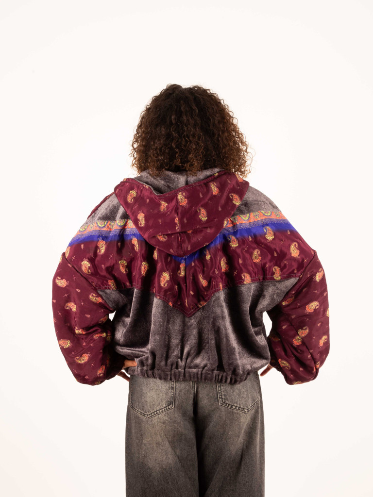 CHAQUETA RIAÑO TEDDY CON CAPUCHA GREY...