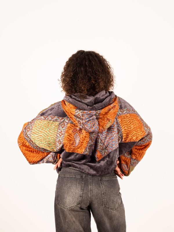 CHAQUETA RIAÑO TEDDY CON CAPUCHA GREY 015 2