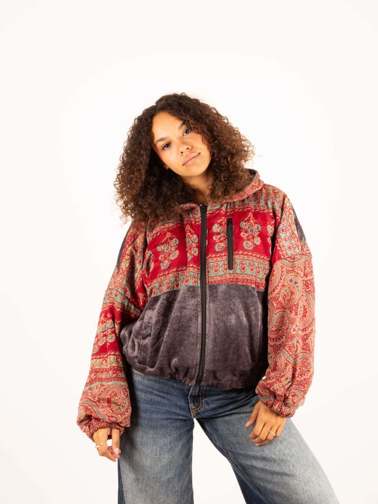 RIAÑO TEDDY HOODED JACKET GREY 017