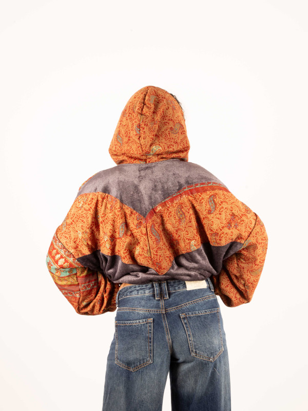 CHAQUETA RIAÑO TEDDY CON CAPUCHA GREY 018 2