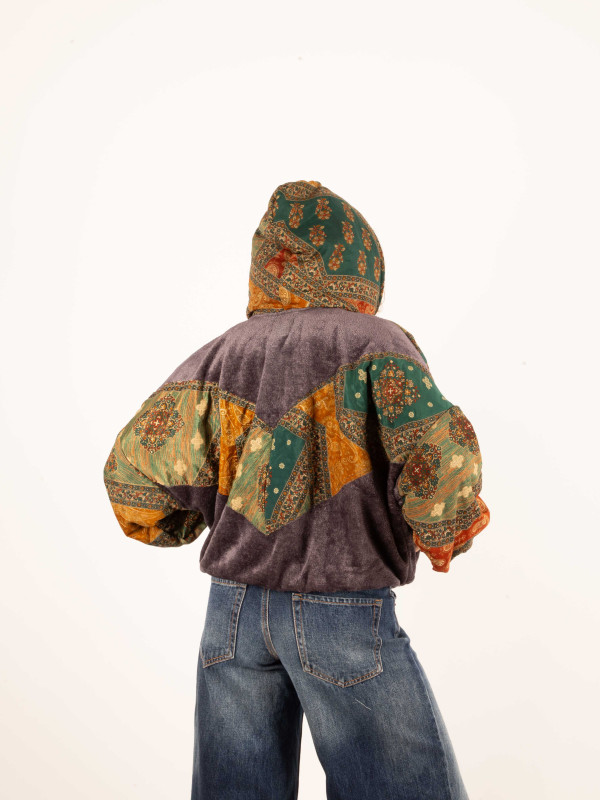 RIAÑO TEDDY HOODED JACKET GREY 019 2