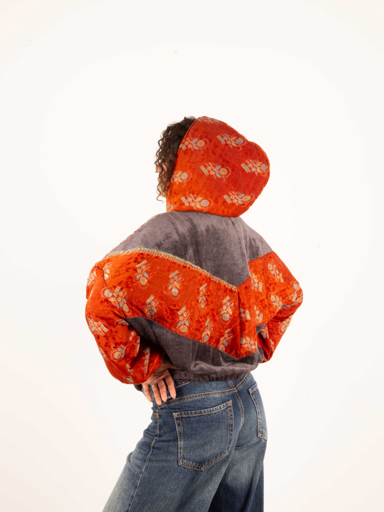 CHAQUETA RIAÑO TEDDY CON CAPUCHA GREY...