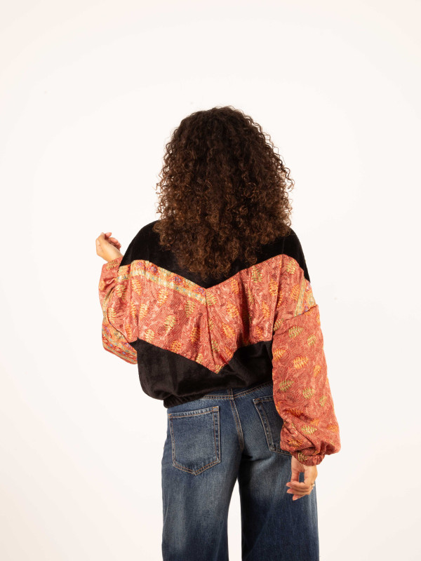 CHAQUETA RIAÑO TEDDY CROP BLACK 72 2