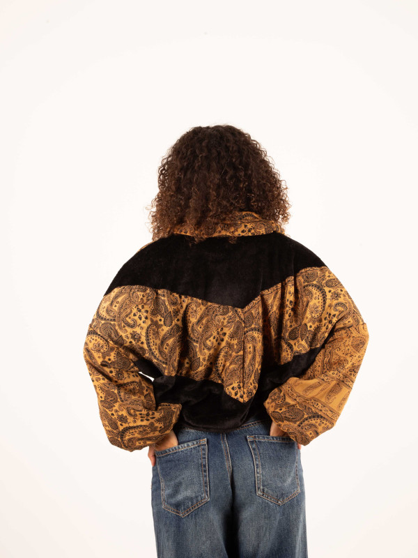 CHAQUETA RIAÑO TEDDY CROP BLACK 73 2