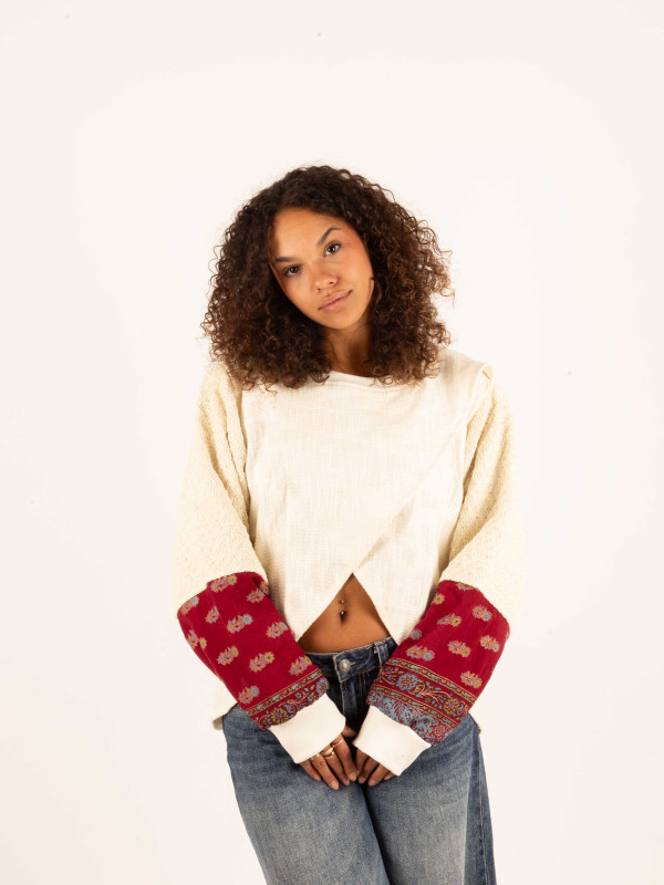 OPENING HEART SWEATSHIRT WHITE 013