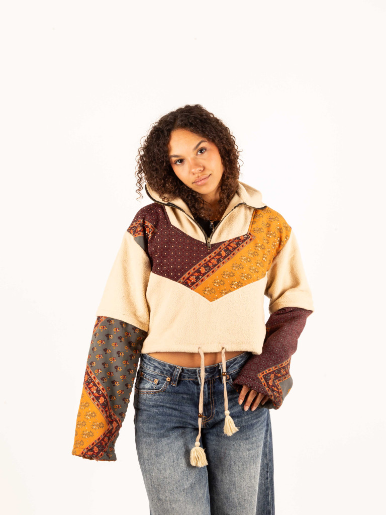 PIRINEOS FLEECE HOODIE CREAM 010