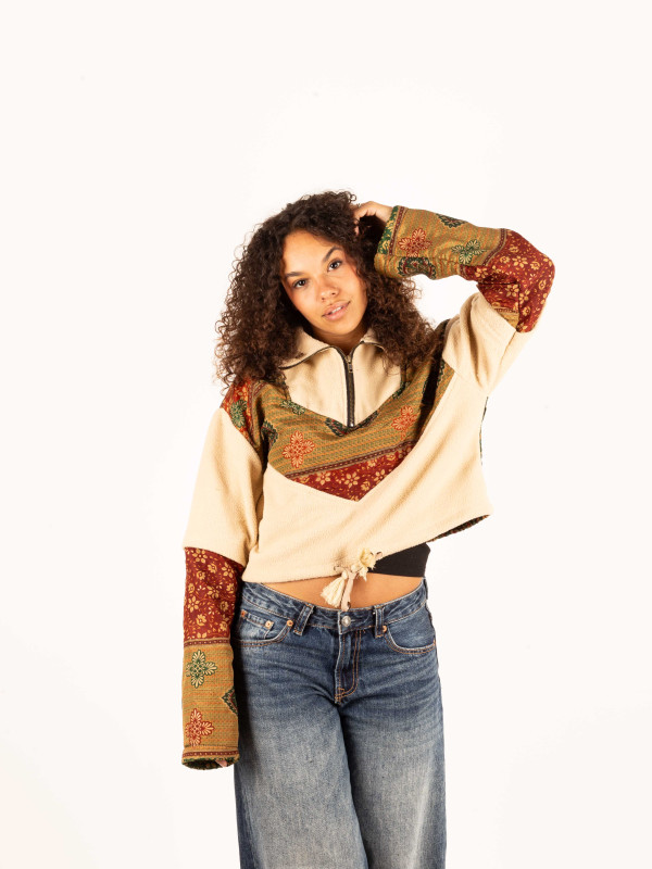 SUDADERA POLAR PIRINEOS CREAM 013