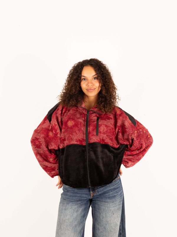 CHAQUETA RIAÑO TEDDY CROP BLACK 79