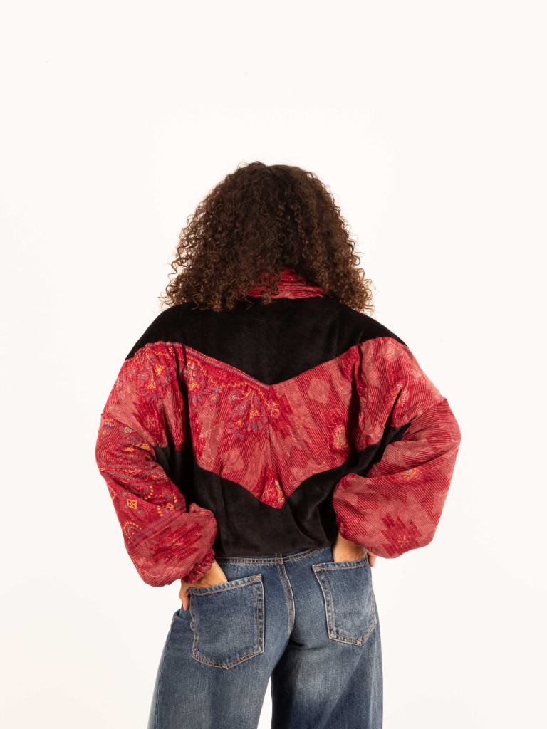 CHAQUETA RIAÑO TEDDY CROP BLACK 79