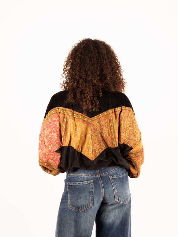 CHAQUETA RIAÑO TEDDY CROP BLACK 82 2